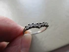 ANTIQUE VINTAGE OLD ART DECO STERLING SILVER PRETTY WISHBONE RING HALF ETERNITY