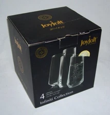 JOY JOLT ~ Set (4) 18 Oz. HIGHBALL/ICED TEA GLASSES w/Box (Infiniti)
