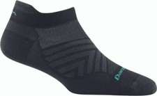 USA DARN TOUGH 1043 Black Women's Run No Show Tab Ultra-Lightweight Running Sock