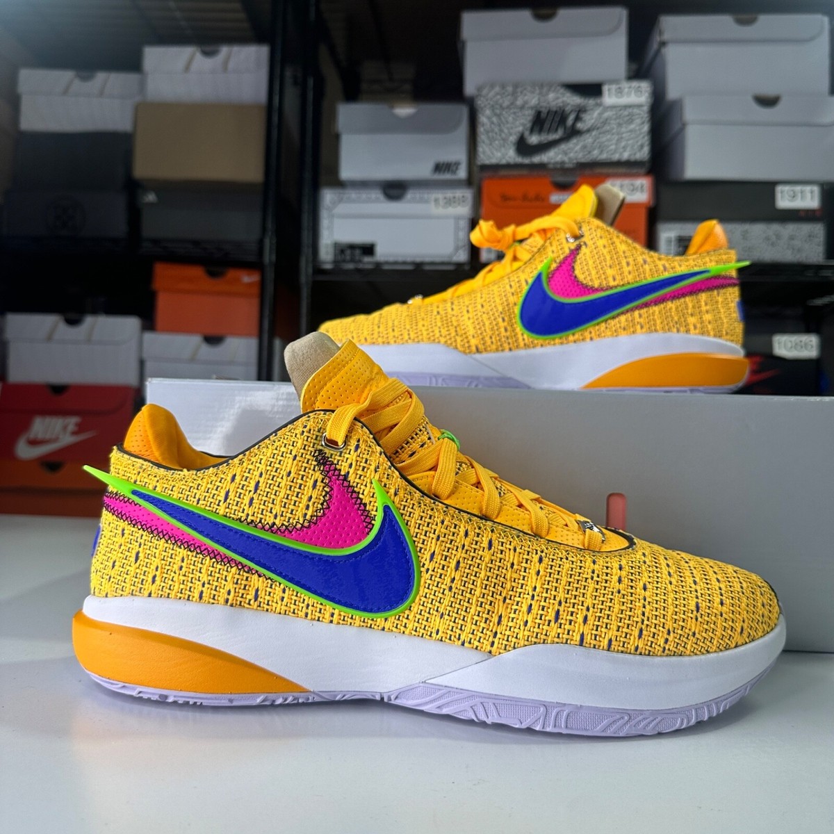 Nike Lebron XX 20 Laser Orange Racer Blue DJ5423-801 Men's Nike Lebron XX 20 Laser Orange Racer Blue DJ5423-801 Men's