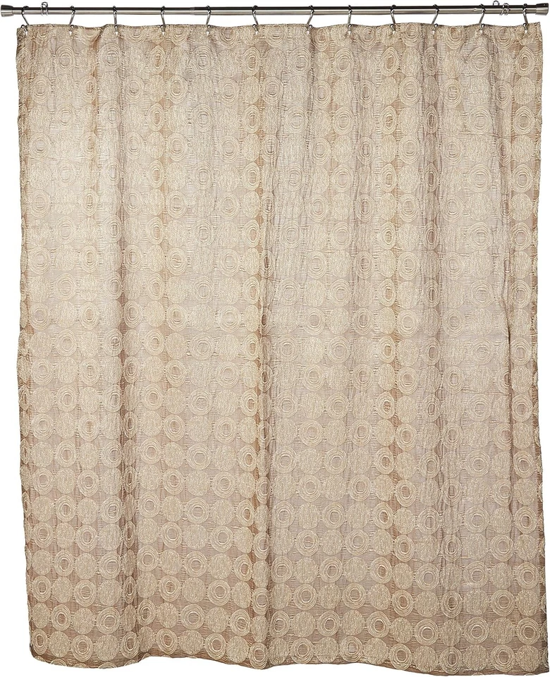 "Cortina de ducha Galaxy con patrón dorado para elegantes baños interiores - 72x72""" Foto 3 de 4