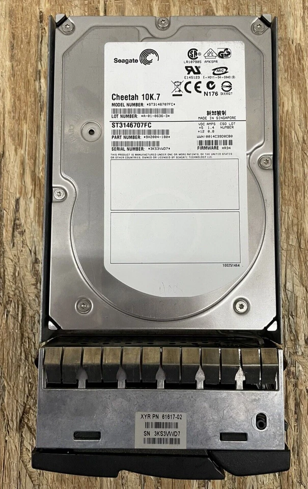RS-146G10-FC-CH7, 61617-02, ST3146707FC, Xyratex 146GB 10K 3.5" HDD - Image 2 of 3