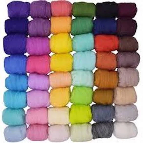 Felting Wool Roving Kit  30 Colors  Fiber Top Needle Felting Sewing Trimming USA - Image 4 of 4