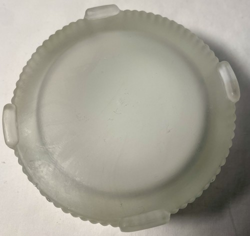 Vintage Round Dresser Powder Jar Vanity Glass Art Deco- As Is - Picture 13 of 21