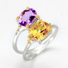 Not Enhanced Amethyst Silver 925 Sterling /RVS45