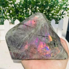 Natural Purple Labradorite Quartz Crystal Freeform Mineral Specimen 960g