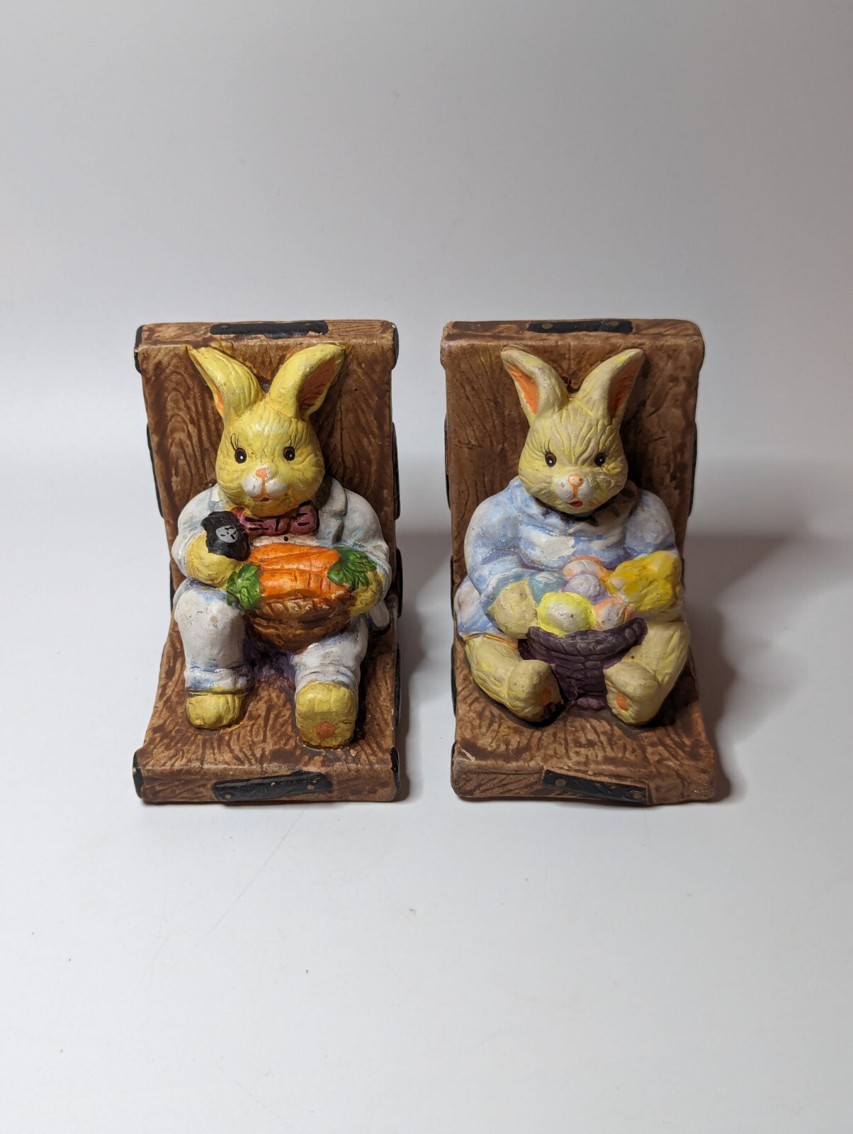 2X Sitting Ceramic bunny Rabbit Figure Ornament Medium Sized