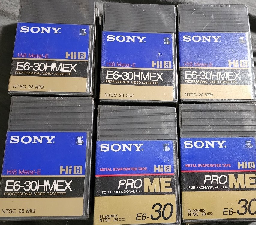 12 Sony Hi8 E630HMEX Tape Video Cassette Metal Evaporated Tape