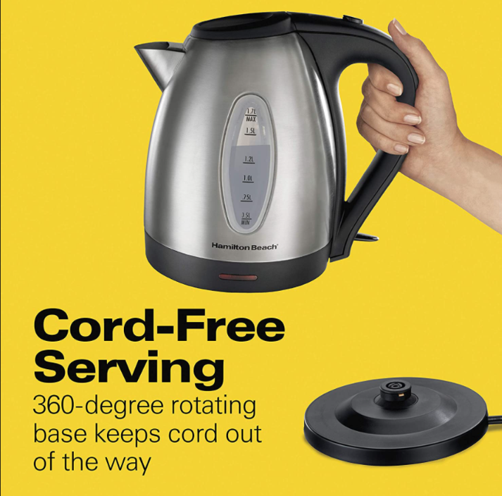 Hamilton Beach Electric Tea Kettle, Water Boiler Heater, L