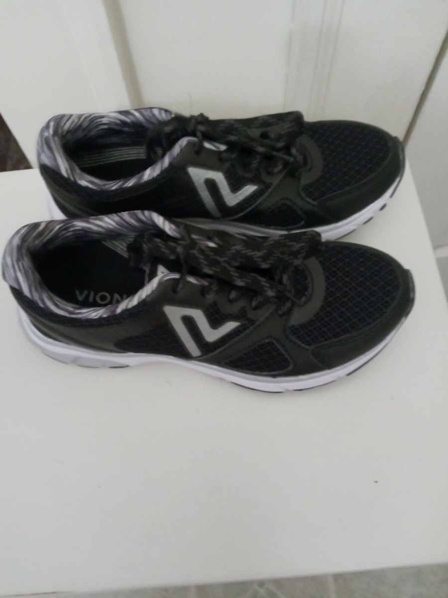 Vionic Womens Drift Satima Black€Grey Walking Shoes Size NIB