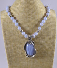 Carolyn Pollack Relios Sterling Silver Blue Lace Agate 18'' Necklace & Pendant — photo 1