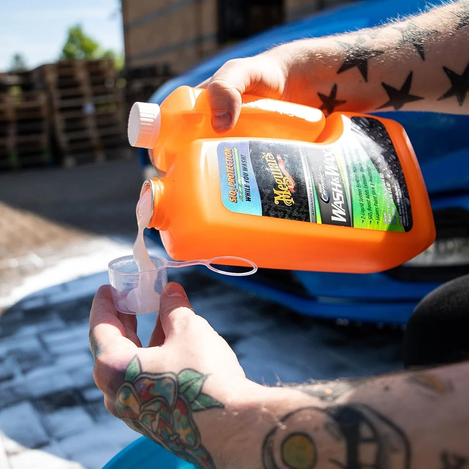 Autowash Set Meguiars Hybrid Ceramic Wash & Wax Shampoo Handschuh Trockentuch - Bild 2 von 4