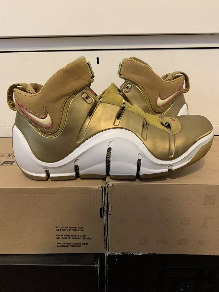 Nike lebron 4 gold discount