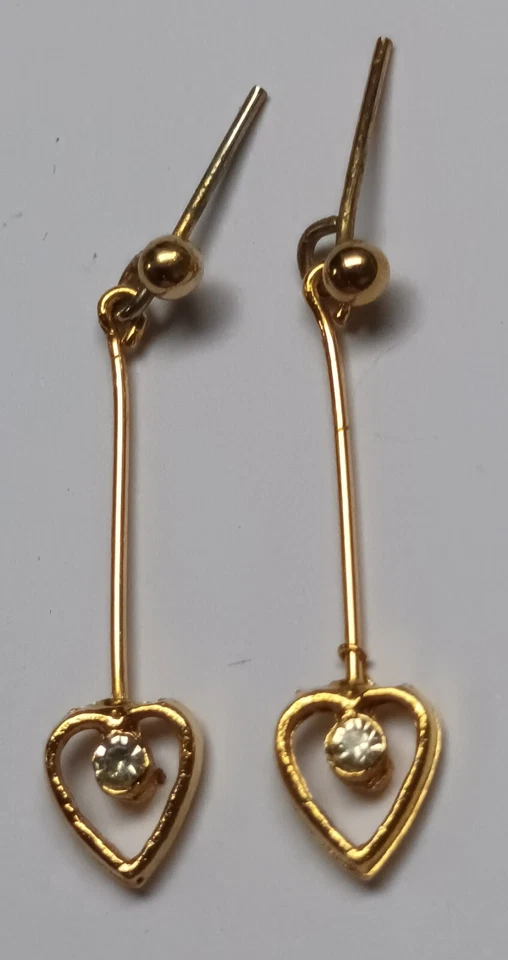 Vintage Exclusive Earrings in Gold with Crystals - Image 3 of 4