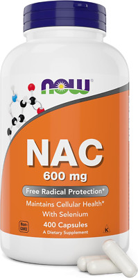 NAC 600 Mg, 400 Capsules, N-Acetyl Cysteine with Selenium