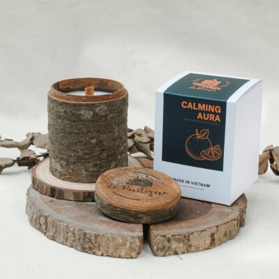 CALMING AURA - Meditation Scented Candle Rough Box 6.5 oz.