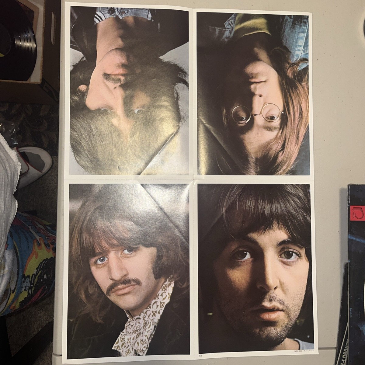ビートルズ/JOHN,PAUL,E & RINGO BEATLES WHITE ALBUM 4 COLOR PHOTOGRAPH PHOTO INSERTS JOHN