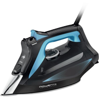 Rowenta DW5310 Focus Excel Dampfbügeleisen schwarz/blau Vertikal-Dampf 2700W NEU