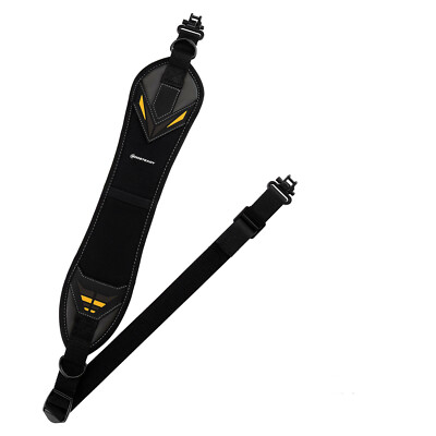 Gun Sling Black 2 Point Rifle Sling with Non-Slip Backing & Locking Sling Swivel