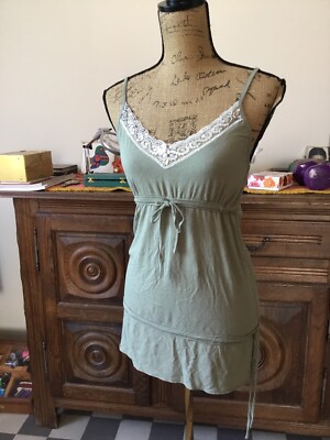 Robe Tunique Femme Beige Taille 38/40 - Longueur 81 Cm, Occasion Très Bon état