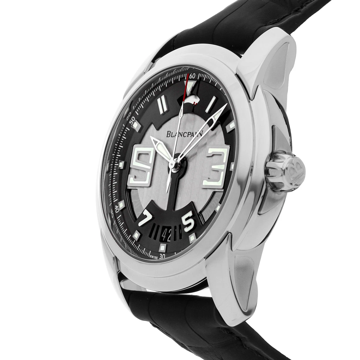 Blancpain L Evolution Automatique 8 Jours Steel Mens Strap Watch