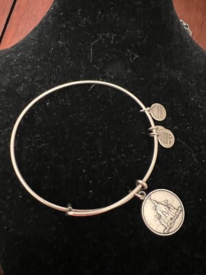 Alex And Ani Disney Bracelet Magic Kingdom Castle Charm Silver Tone 2014