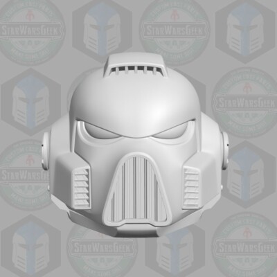 Space Marine v4 Mk 8 custom head for 1:6 1:10 1:12 1:18 Sci-Fi action figures