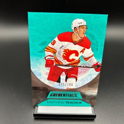 2021-22 Upper Deck Credentials #19 Matthew Tkachuk /399 Calgary Flames