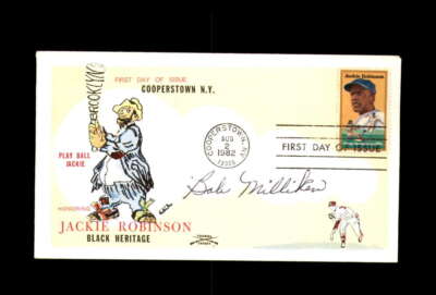 Bob Milliken Signed 1982 FDC Jackie Robinson Cache First Day Cover Autograph