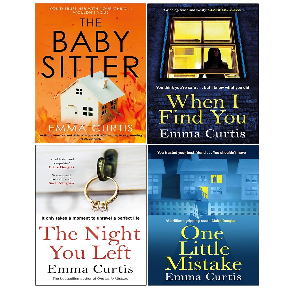 Emma Curtis Collection 4 Books Set Babysitter,One Little Mistake,When I Find You