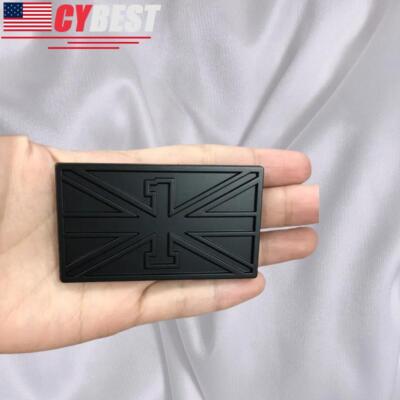 Matte Black 1x For Bentle 6.0T W12 First Edition GT Britain Flag Badge Emblem