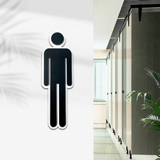 Restroom Sign Set, Male and Female Acrylic Door Signs with Adhesive Backing.