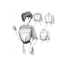 Past Patterns 6398 - Mid 1910s Peasant Waist Sewing Pattern bust size 36"