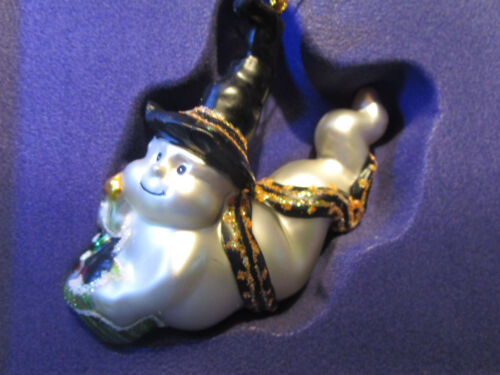 Flying Ghost Hand Blown Glass Ornament by Peggy Abrams $6Ship - Picture 1 of 10