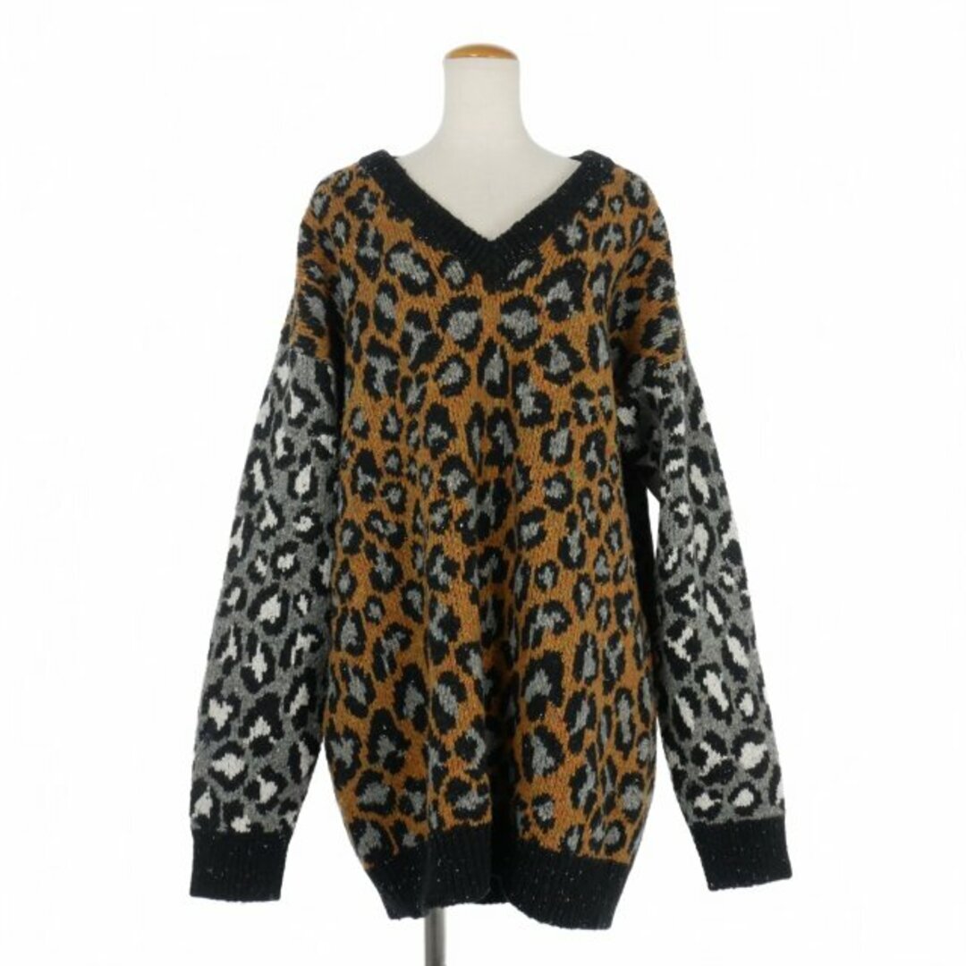 ALANUI Leopard Print Oversized Knit Sweater - V-Neck, Pre ALANUI Leopard Print Oversized Knit Sweater - V-Neck, Pre