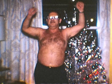 Super 8 Film Topless Christmas Dance Party 1960s Home Movie Dancing Kids Rifle