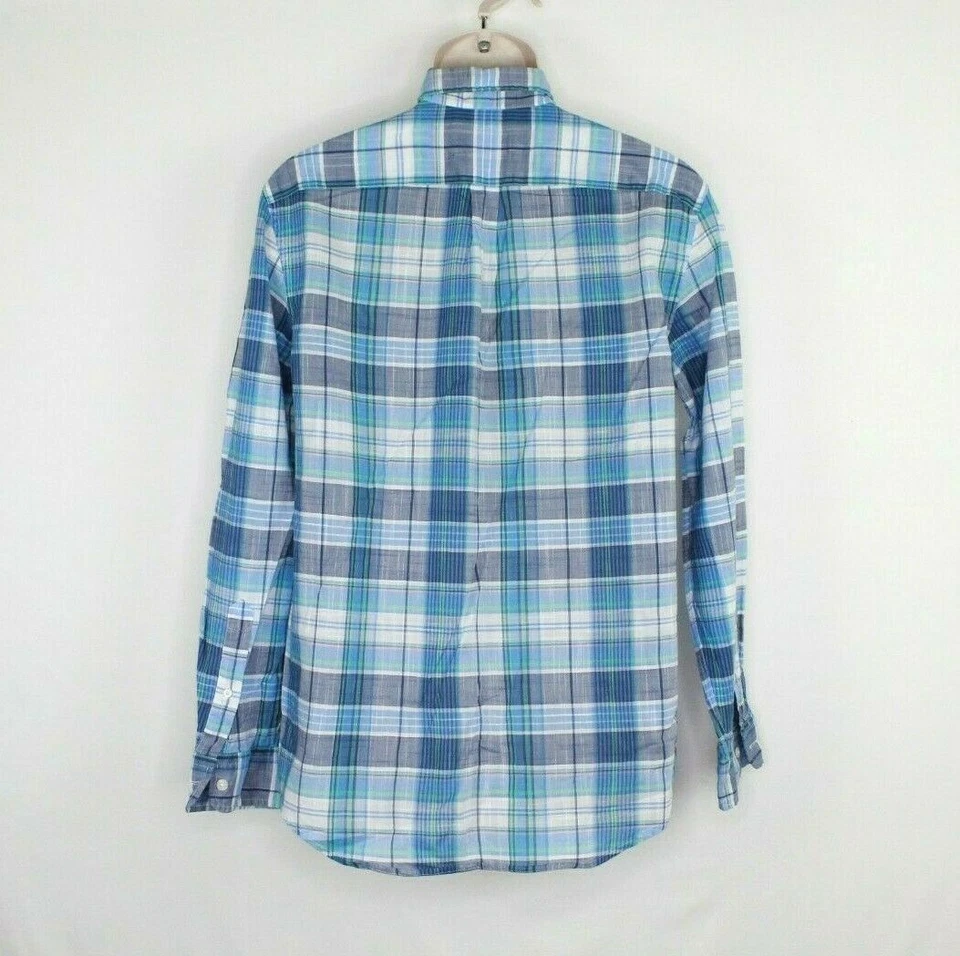 Vineyard Vines Classic Fit Trucker Shirt Button Down Plaid Blue Mens Small - Image 4 of 4