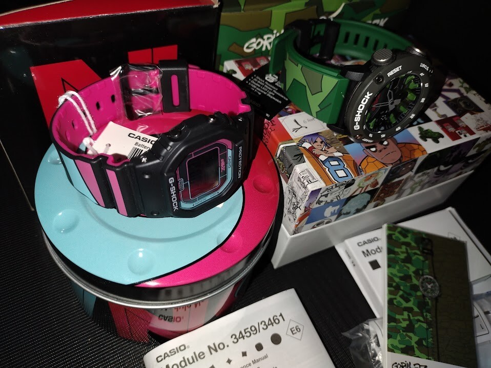 NIB Casio G-Shock Gorillaz GW-B5600GZ-1CR & GA-2000GZ-3AER Limited