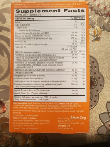 Emergen-C Citrus-Ginger Fizzy Drink Mix with Vitamin C - Picture 2 of 2