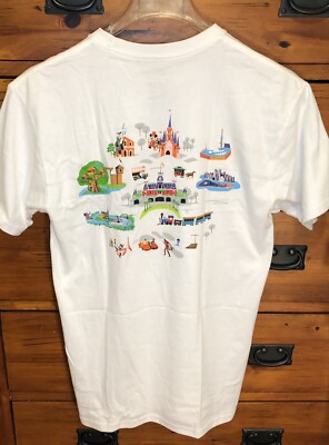 NEW Disney Vans 50th Anniversary Magic Kingdom Castle T-Shirt Adult S White  Rare