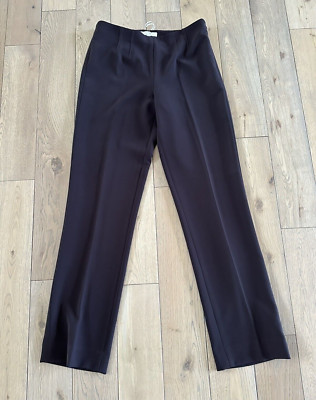 NWT $248 Etcetera Womens Pleated Front Long Pants 10 Inseam 33'' Brown