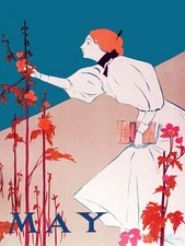 Noeveau May Decorative Poster. Fine Graphic Art. Wall Interior Design. 2396