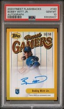 2023 Topps Finest Flashbacks #140 Bobby Witt Jr. Autograph PSA 10