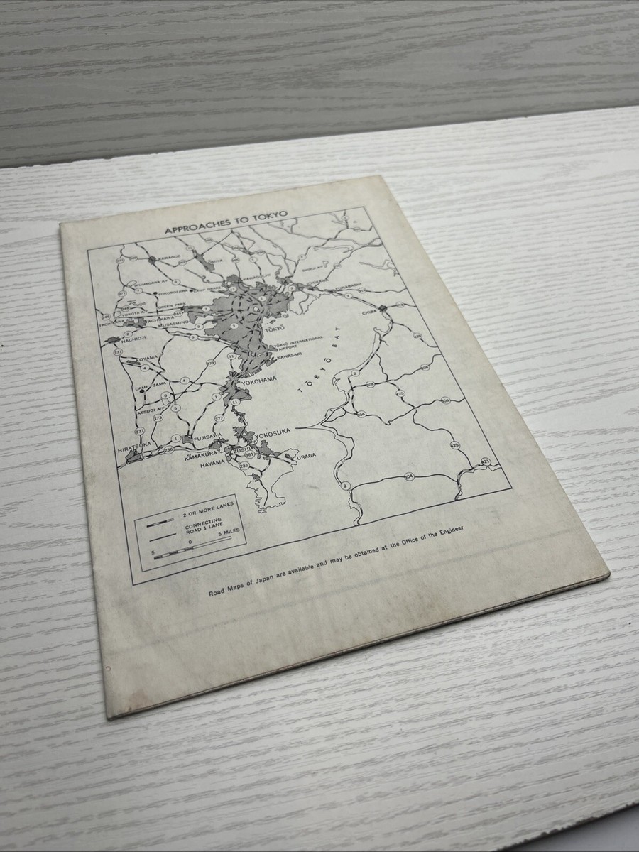 Large 1947 City Map of Central Tokyo aerial revised 1954 29th