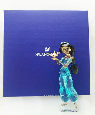 100% SWAROVSKI Blue Crystal Disney Aladdin Princess Jasmine