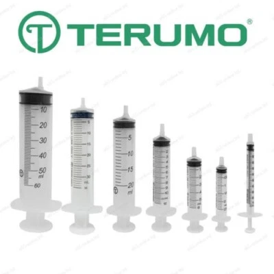 TERUMO Sterile Syringe 1ml 3ml 5ml 10ml 20ml 30ml 50ml - Hypodermic Luer Slip