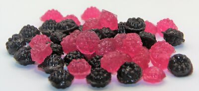 250 gr. Zuckerfreie Him- & Brombeeren Bonbon von pin24shop / Jahrmarktbonbon