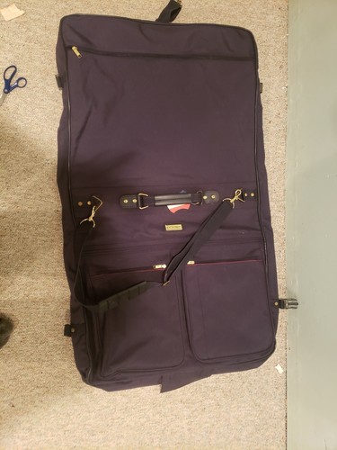 SAMSONITE GARMENT SUIT LUGGAGE BAG - LARGE NAVYBLUE BUSINESS TRAVEL CARRY-ON - Picture 10 of 12