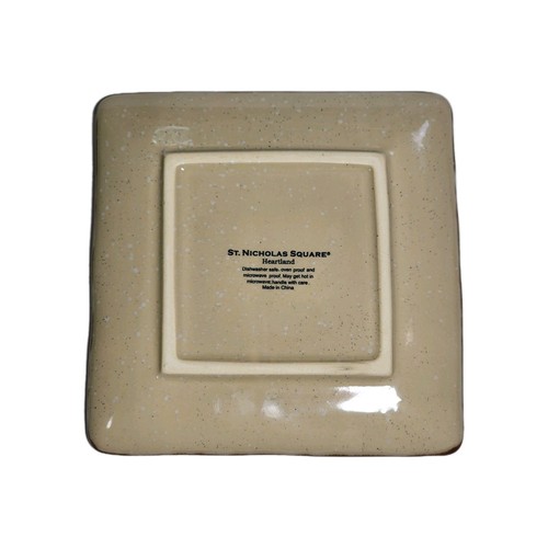 4 New St. Nicholas Square Appetizer Plates In Open Box Heartland 6.5" Christmas - Picture 7 of 9