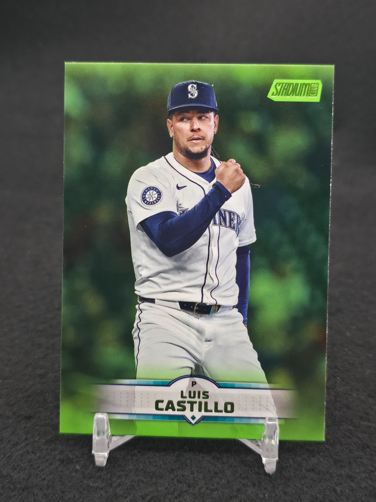 2025 Topps Stadium Club #147 Luis Castillo Lime Green Foil Seattle Mariners